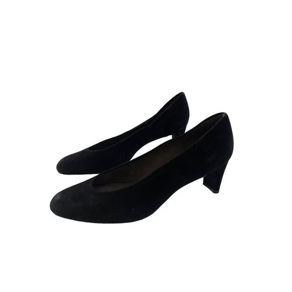 Stuart Weitzman Womens Black Round Toe Slip On Heels Dressy Pump Shoes Size 9 - Picture 1 of 7